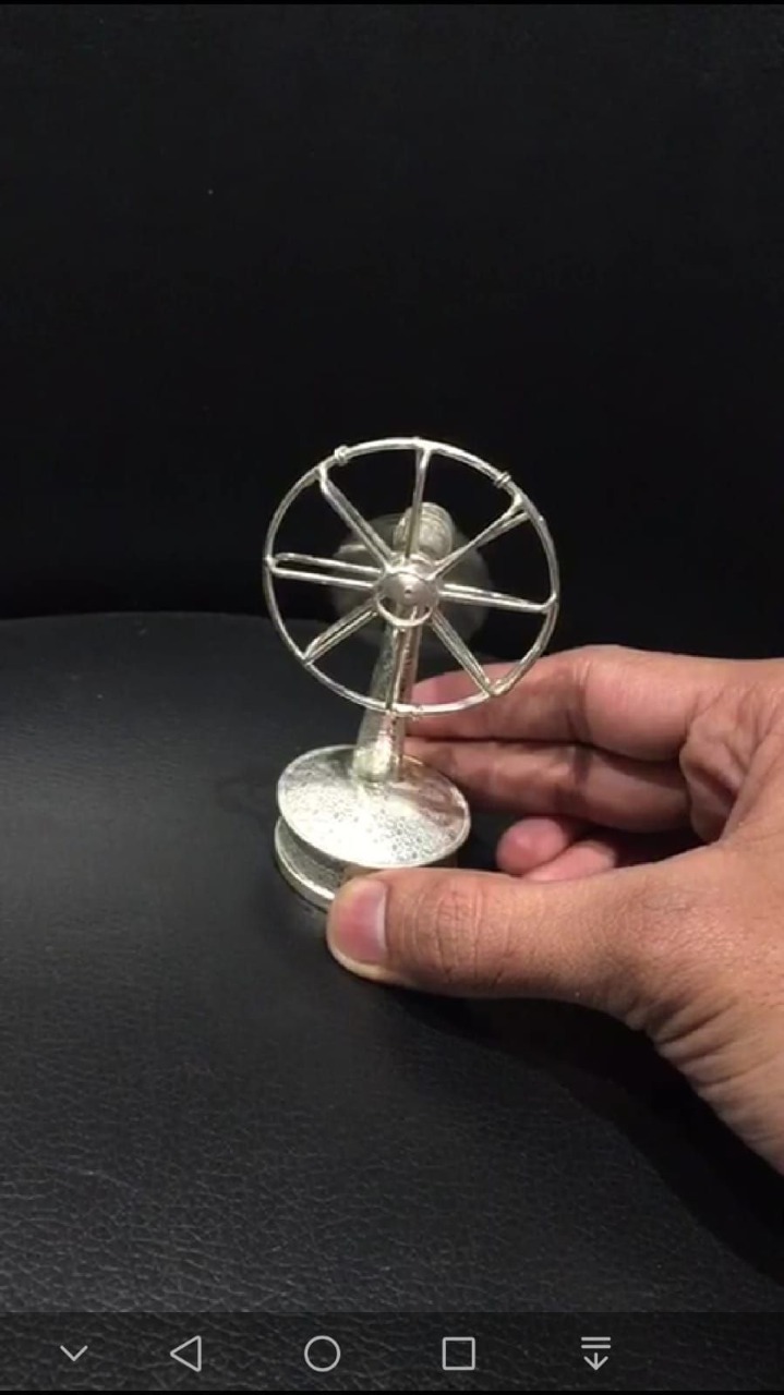 Silver Portable Fan